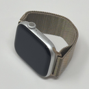 Apple Watch Series 10 46mm Silver Aluminum Case With Gold Milanese Loop GPS Good