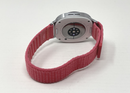 Samsung Galaxy Watch 8 40mm Silver Red Fabric Bands GPS SM-L320N Excellent