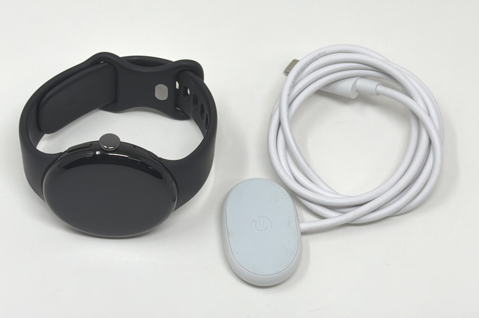 Google Pixel Watch 4 45mm Matte Black Aluminum with Obsidian