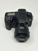 Pentax K20D Black with smc Pentax 1:3.5-5.6 18-55mm AL II Lens Very Good