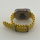 Apple Watch Ultra Titanium Case With Yellow Ocean Band 49MM Cellular A2622 Used