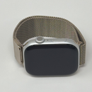 Apple Watch Series 10 46mm Silver Aluminum Case With Gold Milanese Loop GPS Good