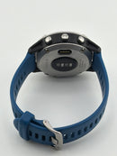 Garmin Fenix 6 Black With Silver Hardware With Navy Blue Bands GPS Used