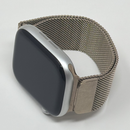 Apple Watch Series 10 46mm Silver Aluminum Case With Gold Milanese Loop GPS Good