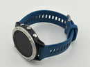 Garmin Fenix 6 Black With Silver Hardware With Navy Blue Bands GPS Used