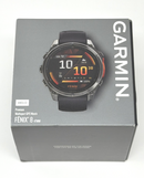 Garmin Fenix 8 47mm AMOLED Slate Gray with Black Silicone Band New Open Box