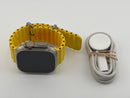 Apple Watch Ultra Titanium Case With Yellow Ocean Band 49MM Cellular A2622 Used