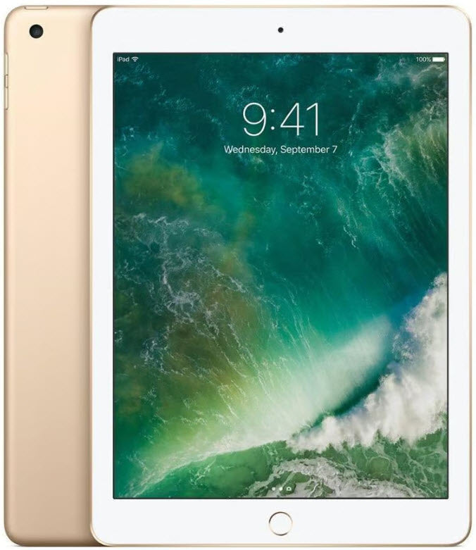 iPad 第5世代 128GB Wi-Fi＋Cellular ゴールド 箱あり iPad 5th Generation 9.7in 128GB Gold (Unlocked Cellular + WiFi