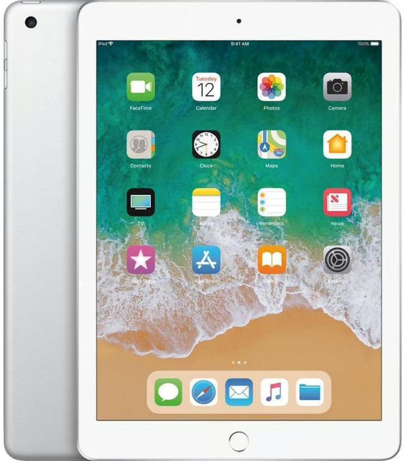 iPad 5th Generation 9.7in 128GB Silver (Unlocked Cellular + WiFi) Refurbished Used