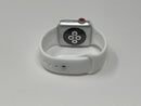 Apple Watch Series 3 38mm Silver Aluminum Case White Band GPS Cellular Used
