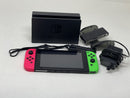 Nintendo Switch with Neon Pink and Neon Green Joy-Con HAC-001 Good