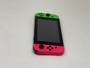 Nintendo Switch with Neon Pink and Neon Green Joy-Con HAC-001 Good