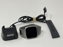 Fitbit Versa Lite Edition FB415 Silver Case Charcoal Gray Band Used