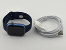 Apple Watch Series 7 45MM Blue Aluminum Case Blue Band A2477 GPS Cellular Used