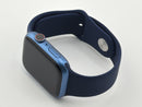 Apple Watch Series 7 45MM Blue Aluminum Case Blue Band A2477 GPS Cellular Used