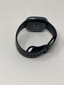 FitBit Versa 4 Graphite Aluminum Case With Black Infinity Band FB523 Very Good