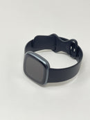 FitBit Versa 4 Graphite Aluminum Case With Black Infinity Band FB523 Very Good