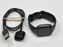 FitBit Versa 4 Graphite Aluminum Case With Black Infinity Band FB523 Used