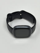 FitBit Versa 4 Graphite Aluminum Case With Black Infinity Band FB523 Used