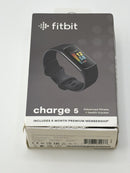Fitbit Charge 5 FB423 Graphite Stainless Steel with Black Bands New Open Box