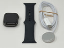 Apple Watch Series 9 41mm Graphite Stainless Steel Black Sport LTE Excellent