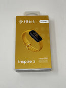 Fitbit Inspire 3 FB424 Black Case with Morning Glow Band Very Good