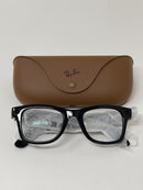 Ray Ban Meta Wayfarer Sunglasses Shiny Black Frame with Clear Lens Excellent