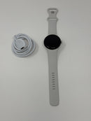 Google Pixel Watch 3 41mm LTE WiFi Polished Silver Case Porcelain Band Very Good