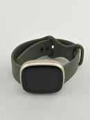 FitBit Versa 3 FB511 Soft Gold With Olive Green Infinity Band Good