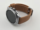 Samsung Galaxy Watch 8 Classic 46mm Silver Caramel Hybrid Band Excellent