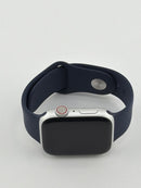 Apple Watch Series 5 44mm Silver Aluminum Case Midnight Band GPS Cellular Good