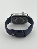 Apple Watch Series 5 44mm Silver Aluminum Case Midnight Band GPS Cellular Good