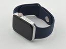 Apple Watch Series 5 44mm Silver Aluminum Case Midnight Band GPS Cellular Good