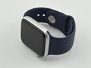 Apple Watch Series 5 44mm Silver Aluminum Case Midnight Band GPS Cellular Good