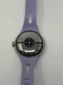 Google Pixel Watch 2 LTE Wifi Gold Aluminum Case and Purple Silicone Band Used